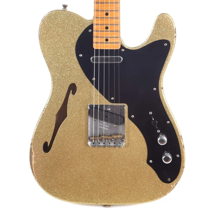Fender Custom Shop Limited Edition Thinline Loaded Nocaster Relic Aged Gold Sparkle