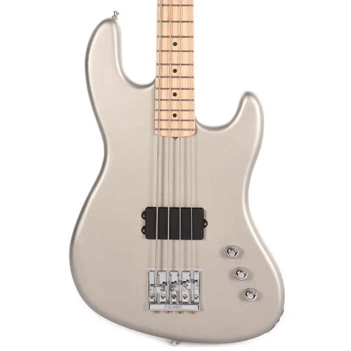 Fender Flea Jazz Bass Active Inca Silver w/Aguilar OBP-1 Preamp USED