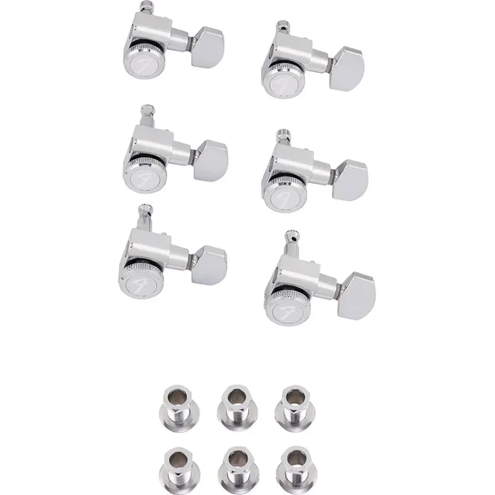 Fender Locking Stratocaster/Telecaster Staggered Tuning Machines – Polished Chrome – Set of 6