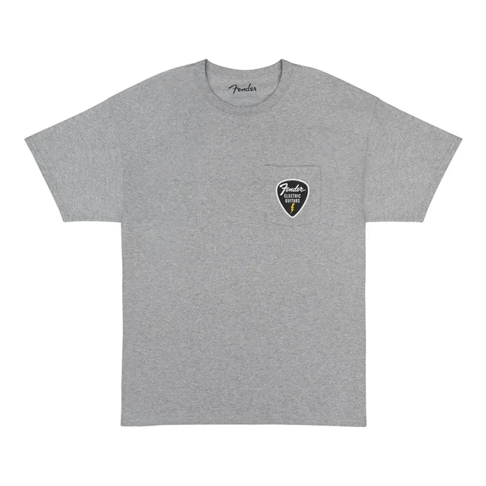 Fender Pick Patch Pocket Gray Tee in Medium