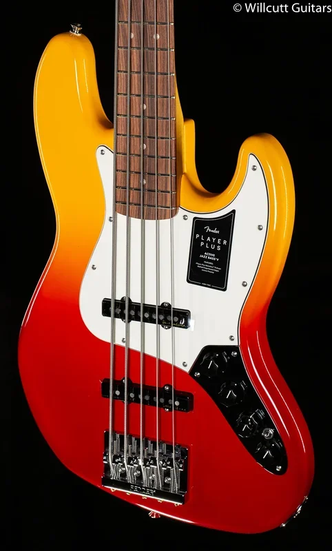 Fender Player Plus Jazz Bass V Pau Ferro Fingerboard Tequila Sunrise Bass Guitar (424)