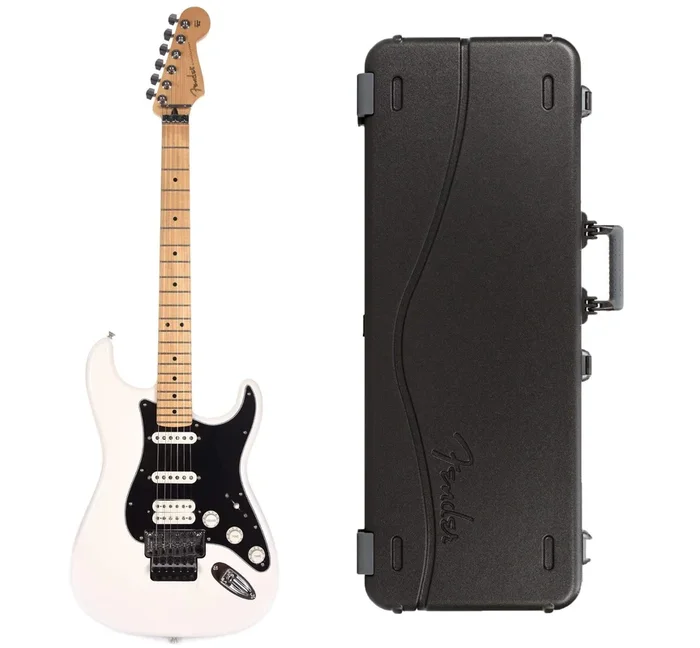 Fender Player Stratocaster Floyd Rose HSS Polar White Bundle w/Fender Molded Hardshell Case