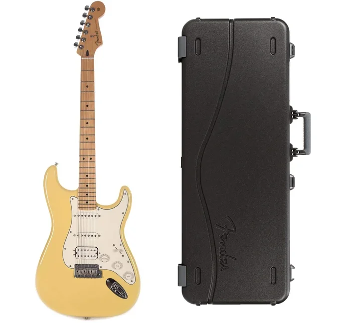 Fender Player Stratocaster HSS Buttercream Bundle w/Fender Molded Hardshell Case