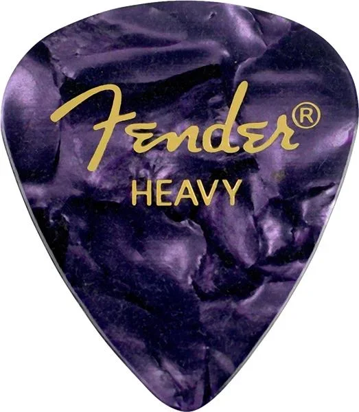 Fender Premium Celluloid 351 Shape Picks | Heavy | Purple Moto | 12-Pack