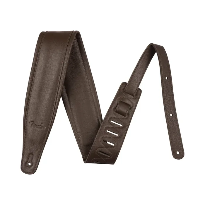 Fender Premium Leather Guitar Strap – Brown, 3.5″