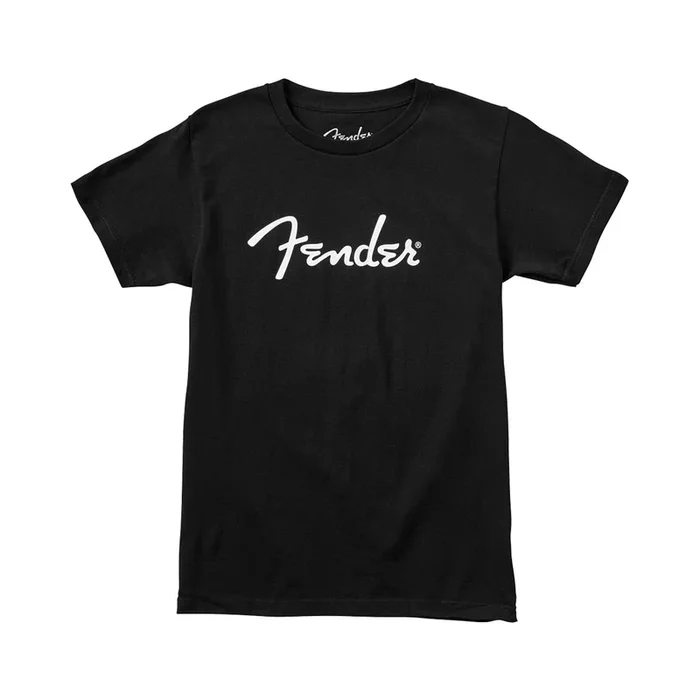 Fender Spaghetti Logo Black T-Shirt – Small
