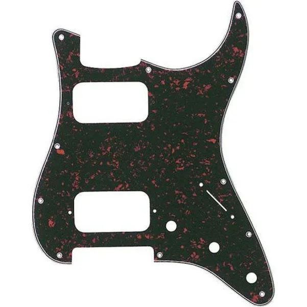 Fender Strat Pickguard, 11 Hole HH Configuration, 2 Screw Mounting Humbucker Pickup – 4-Ply Tortoise Shell