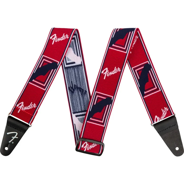 Fender WeighLess Monogram Strap – Red/White/Blue