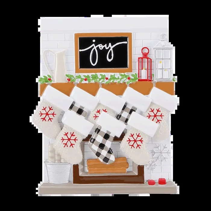 Fireplace Mantle Family Family of 8