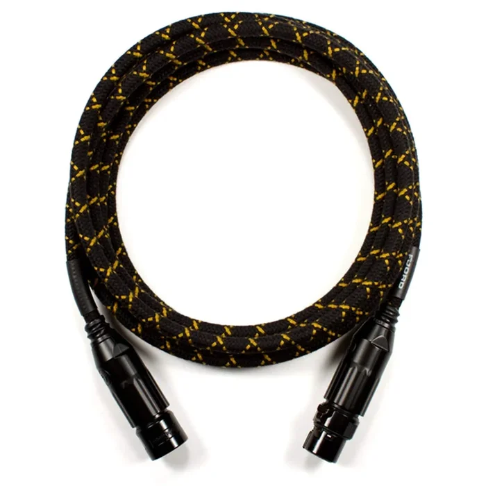 Fjord Audio Muscle Shoals Gold XLR Studio 20ft Cable