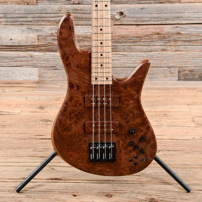 Fodera Viceroy Deluxe 4 Burmese Sal Top Roasted Ash Body w/Birdseye Maple Fingerboard