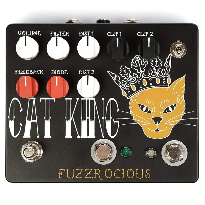 Fuzzrocious Cat King Dual Distortion w/Momentary Feedback Black/Orange