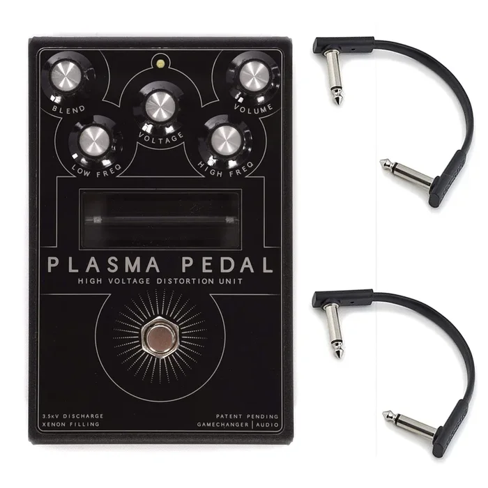Gamechanger Audio Plasma High Voltage Distortion Pedal w/RockBoard Flat Patch Cables Bundle