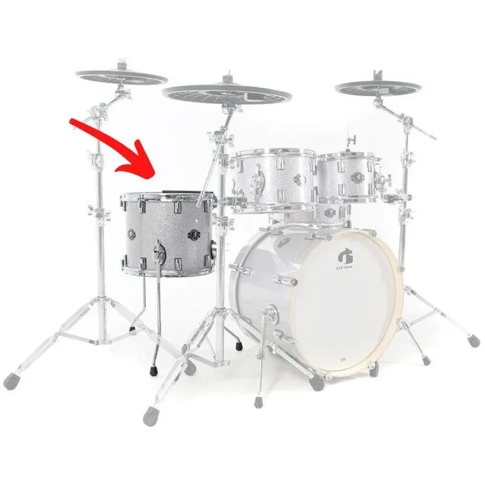 GEWA E-Floor Tom Pad 14×12 Silver Sparkle