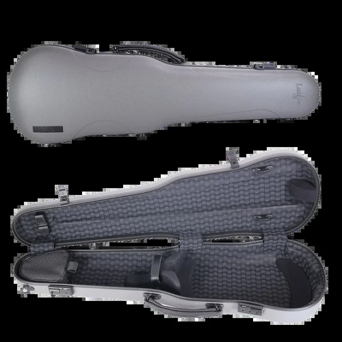 Gewa Luthier Shaped Violin Case Grey with Subway Handle