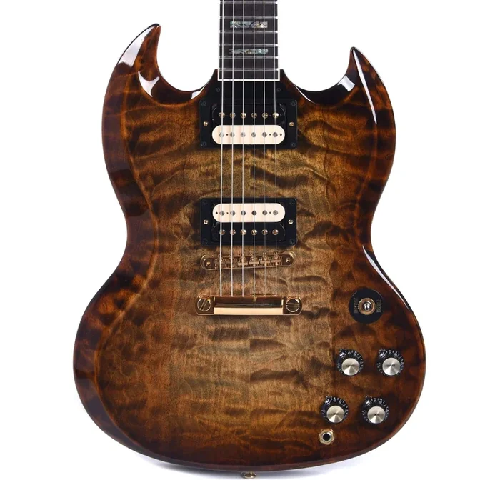 Gibson Custom SG Custom Exotic Quilted Top Whiskey Cobra Burst Gloss NAMM Show Display