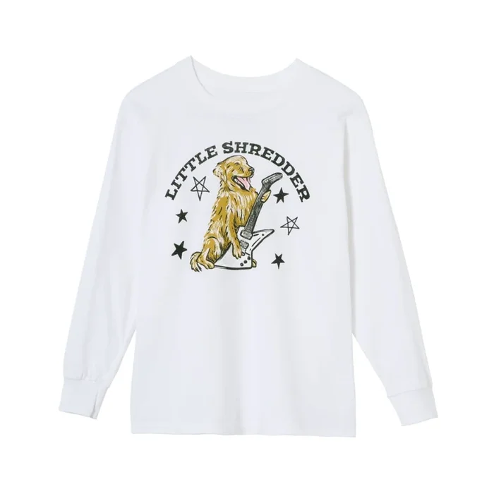 Gibson Kid’s Little Shredder Longsleeve Tee – White Small