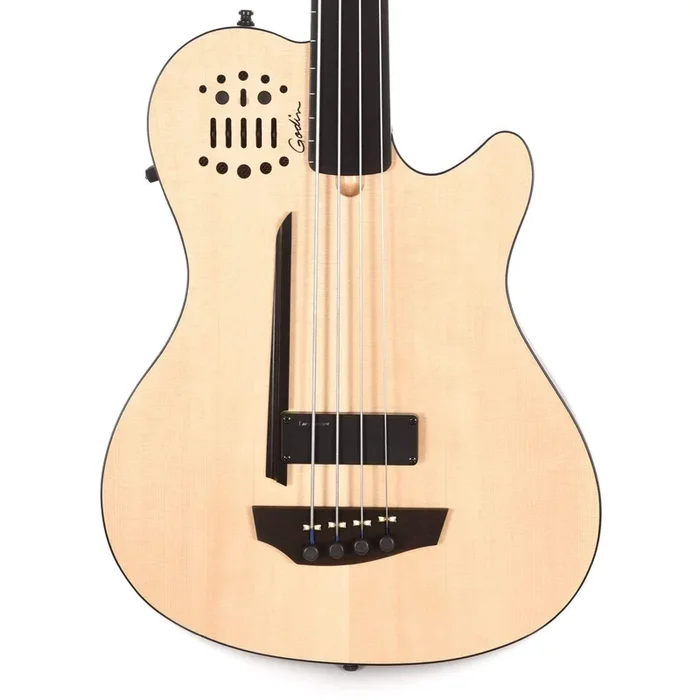 Godin A4 Ultra Semi-Acoustic Fretless 4-String Bass Natural Semi-Gloss