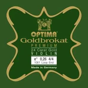 Goldbrokat Premium Gold Violin E String – Medium Gauge (.26) – Loop (Gold-Plated Steel)