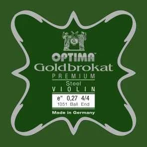 Goldbrokat Premium Violin E String – Heavy Gauge (.27) – Ball (Plain Steel)