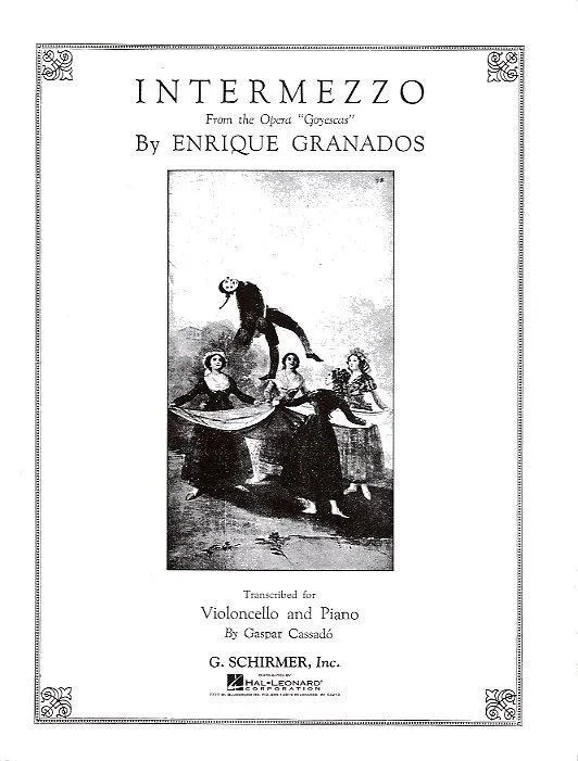 Granados, Intermezzo for Cello and Piano (Schirmer)