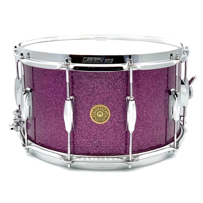 Gretsch Broadkaster Snare Drum 14×8 10-Lug Purple Glass w/Micro-Sensitive Strainer