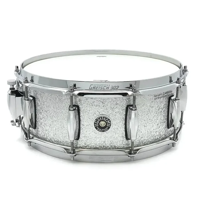 Gretsch Brooklyn Snare Drum 14×5.5 10-Lug Silver Sparkle