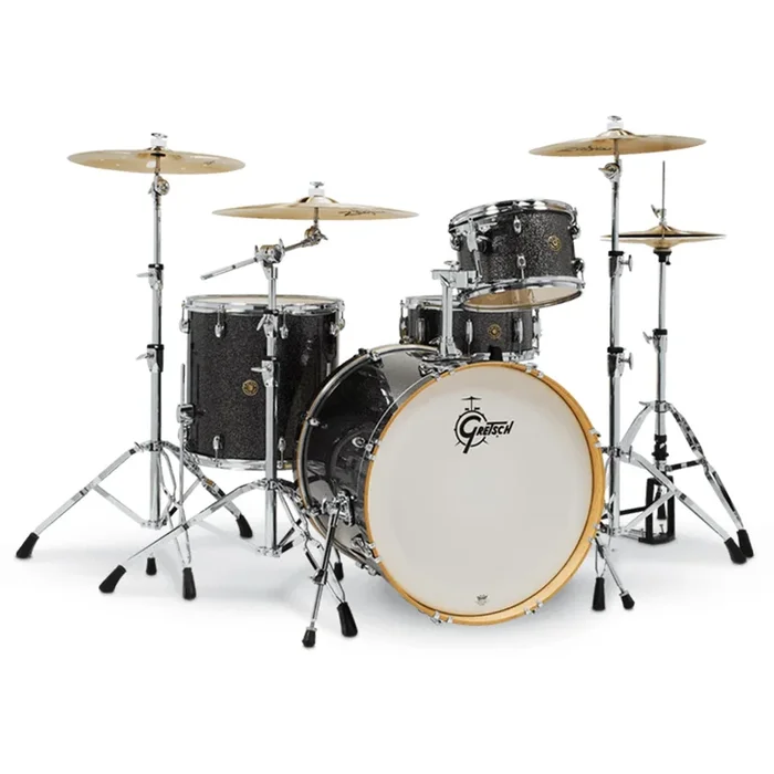 Gretsch Catalina Maple 12/16/22/6×14 4pc. Drum Kit Black Stardust