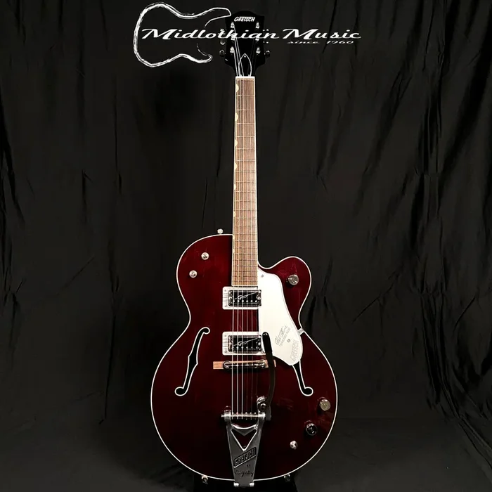 Gretsch G6119T-62 Vintage Select Edition – ’62 Tennessee Rose – Hollow Body w/Bigsby & Case – Deep Cherry Stain Finish