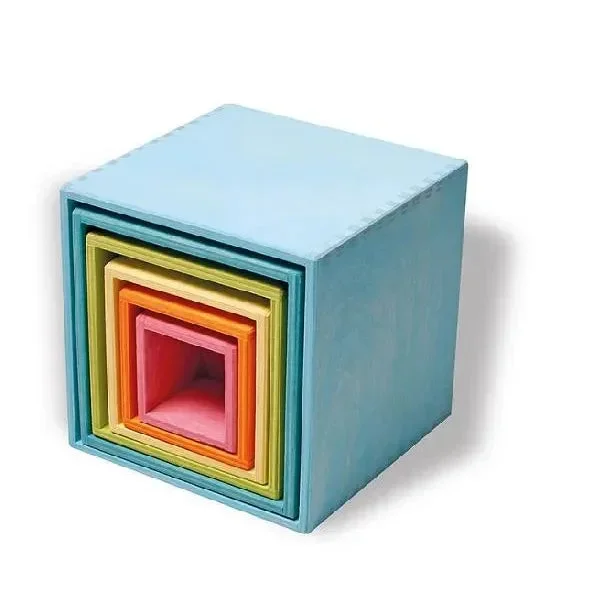 Grimm’s pastel stacking boxes – large