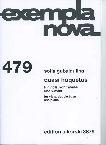 Gubaidulina. Sofia: Quasi Hoquetus (viola, double bass, piano)