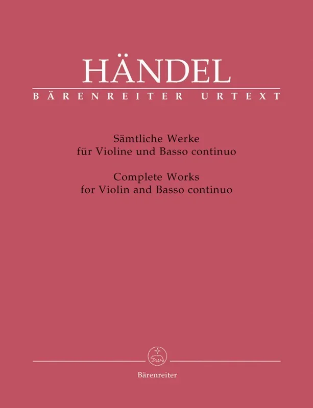 Handel, Complete Sonatas Volume 1 for Violin and Piano (Barenreiter)