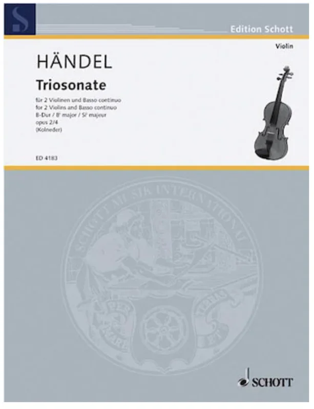 Handel: Trio Sonata Op. 2 No. 4 (2 violins, cello, piano)