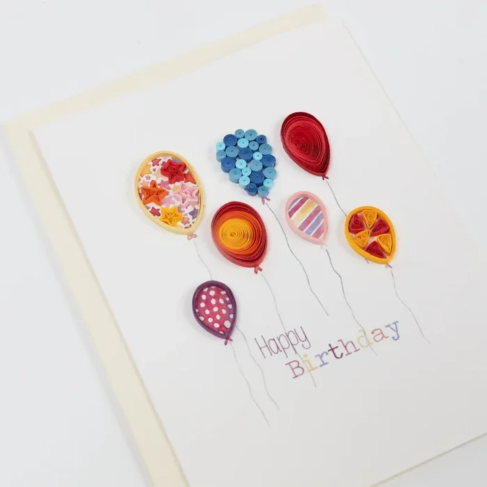 Happy Birthday Handmade Quilled Card