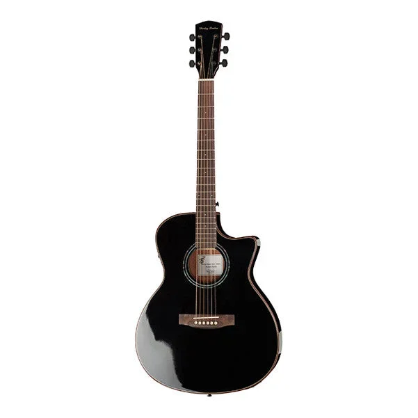 Harley Benton EAX-500TL Cutaway Electro Acoustic Guitar – Black Gloss