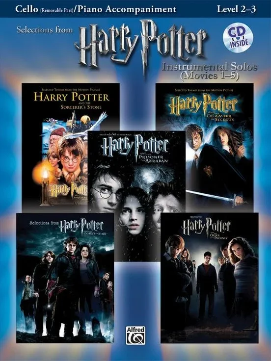 Harry Potter Instrumental Solos for Cello with CD (Movies 1 -5)