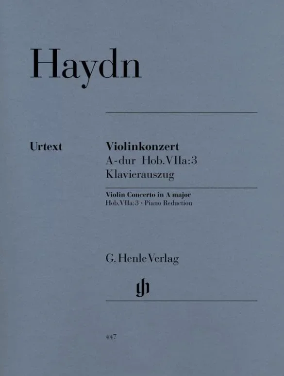 Haydn, Concerto in A No. 3 for Violin and Piano (Henle)