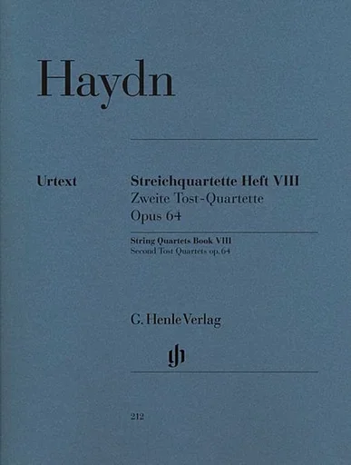 Haydn, F.J. (Feder/Saslav/Kirkendale, ed.): String Quartets Vol. 8, Op. 64, “Second Tost Quartets”, urtext (2 violins, viola, and cello)