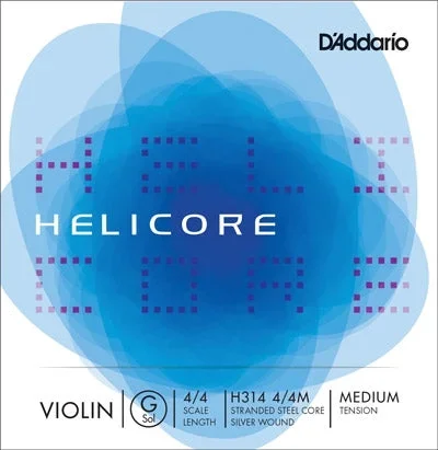 Helicore Violin G String – 4/4 – Medium Gauge (Silver-Wound Stranded Steel)
