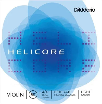 Helicore Violin String Set – Light Gauge – Tin-Plated Steel E