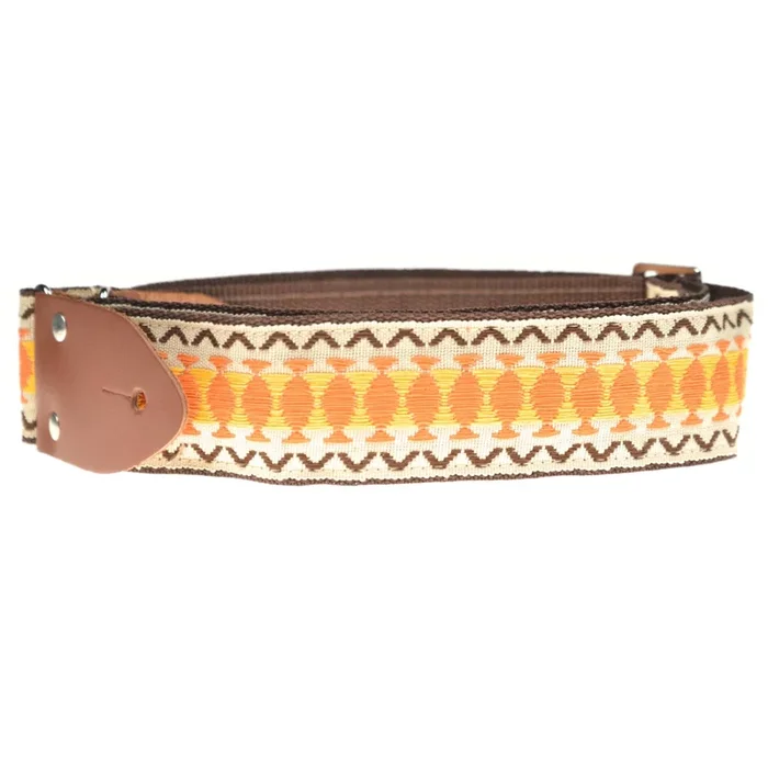 Heller Vintage Strap Natural/Cream/Orange Rivet Ends