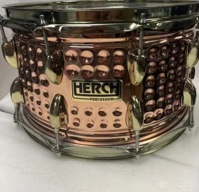 Herch Snare Gold Chrome Hand Hammered