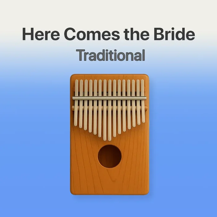 Here Comes The Bride – 17 Note Kalimba tab