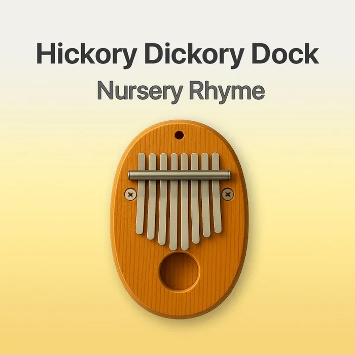 Hickory Dickory Dock – 8 Note Pocket Kalimba Tab