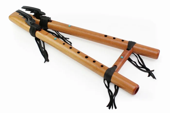 High Spirits Twin Tail Double Flute with Drone Holes – Key of G – Spanish Cedar
