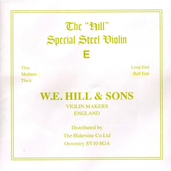 Hill Violin E String Ball End 4/4