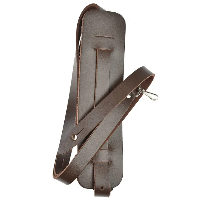 Hofner Vintage Leather Bass Strap Dark Brown