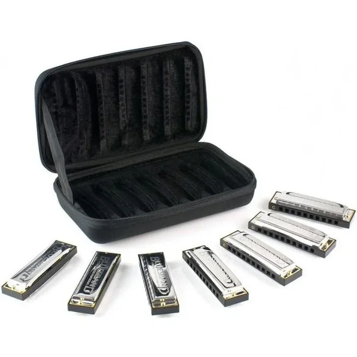 Hohner 15017 Bluesband Harmonica 7-Pack w/Case