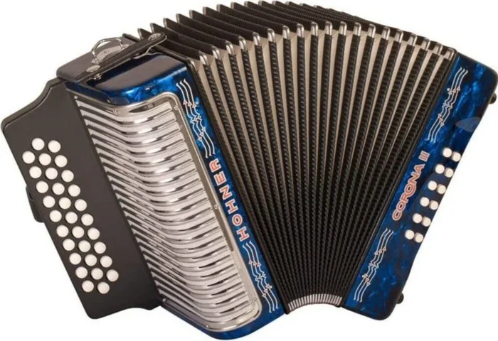 Hohner Button Accordion Corona II FBE Dark Blue