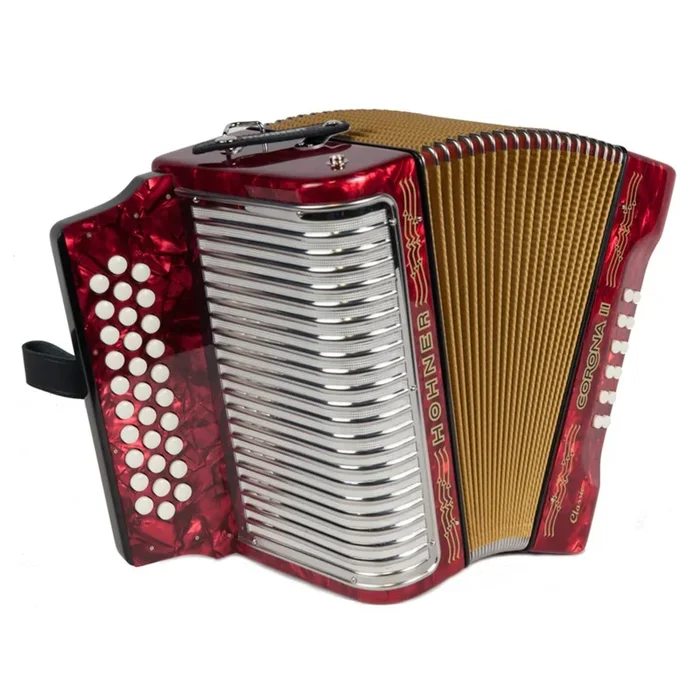 Hohner Corona II Classic Accordion FBE Red